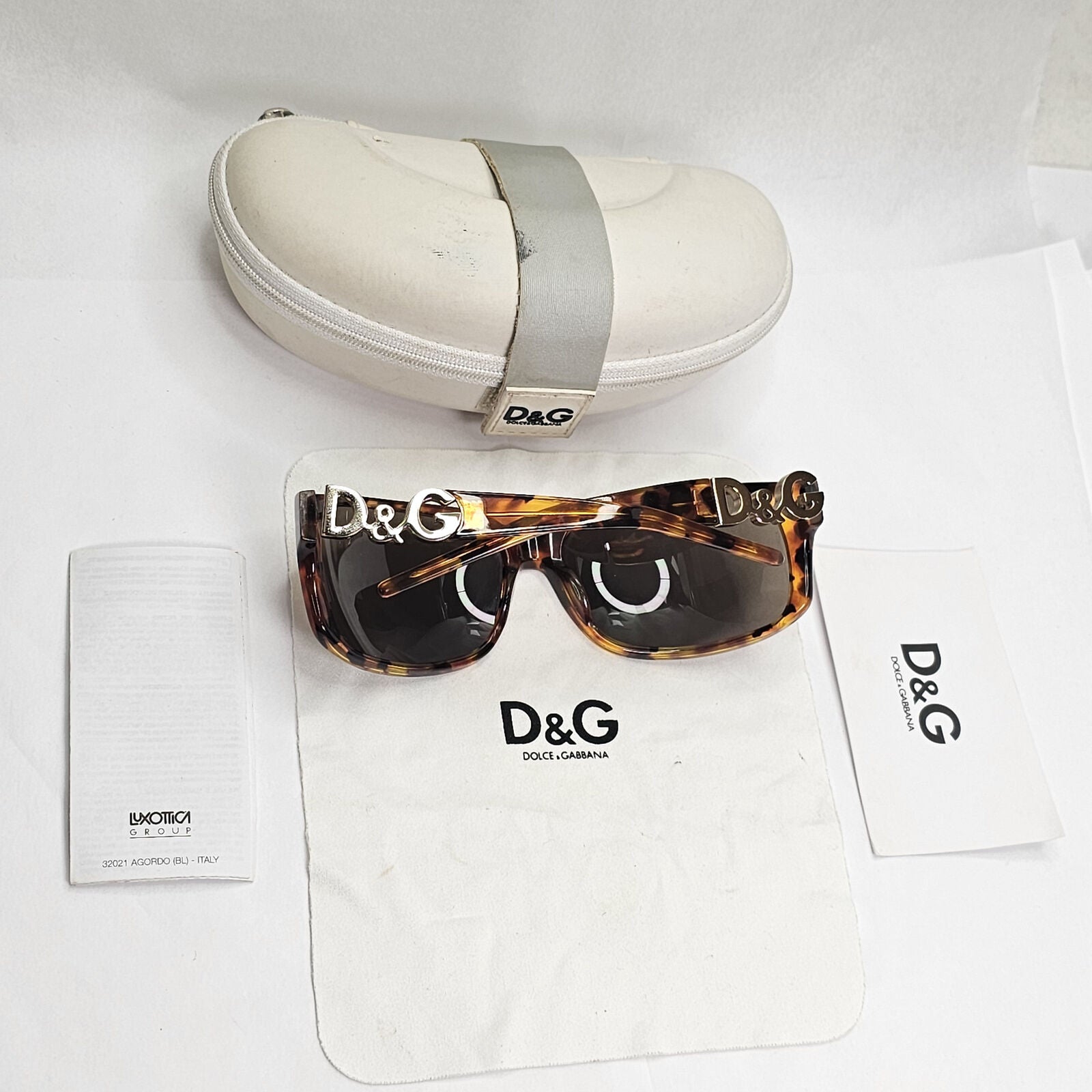 Dolce & Gabbana 2007 Vintage Brown Gold Wrap Sunglasses D&G 3006 502/73 210124