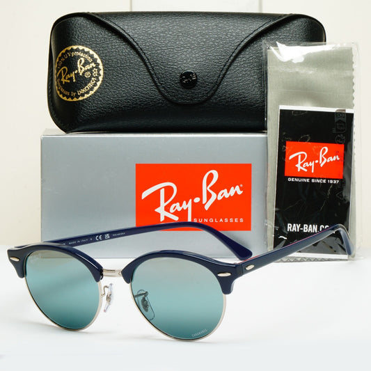 Ray-Ban Sunglasses Clubround Polarised Blue Chromance Mirror RB 3016  1366/G6