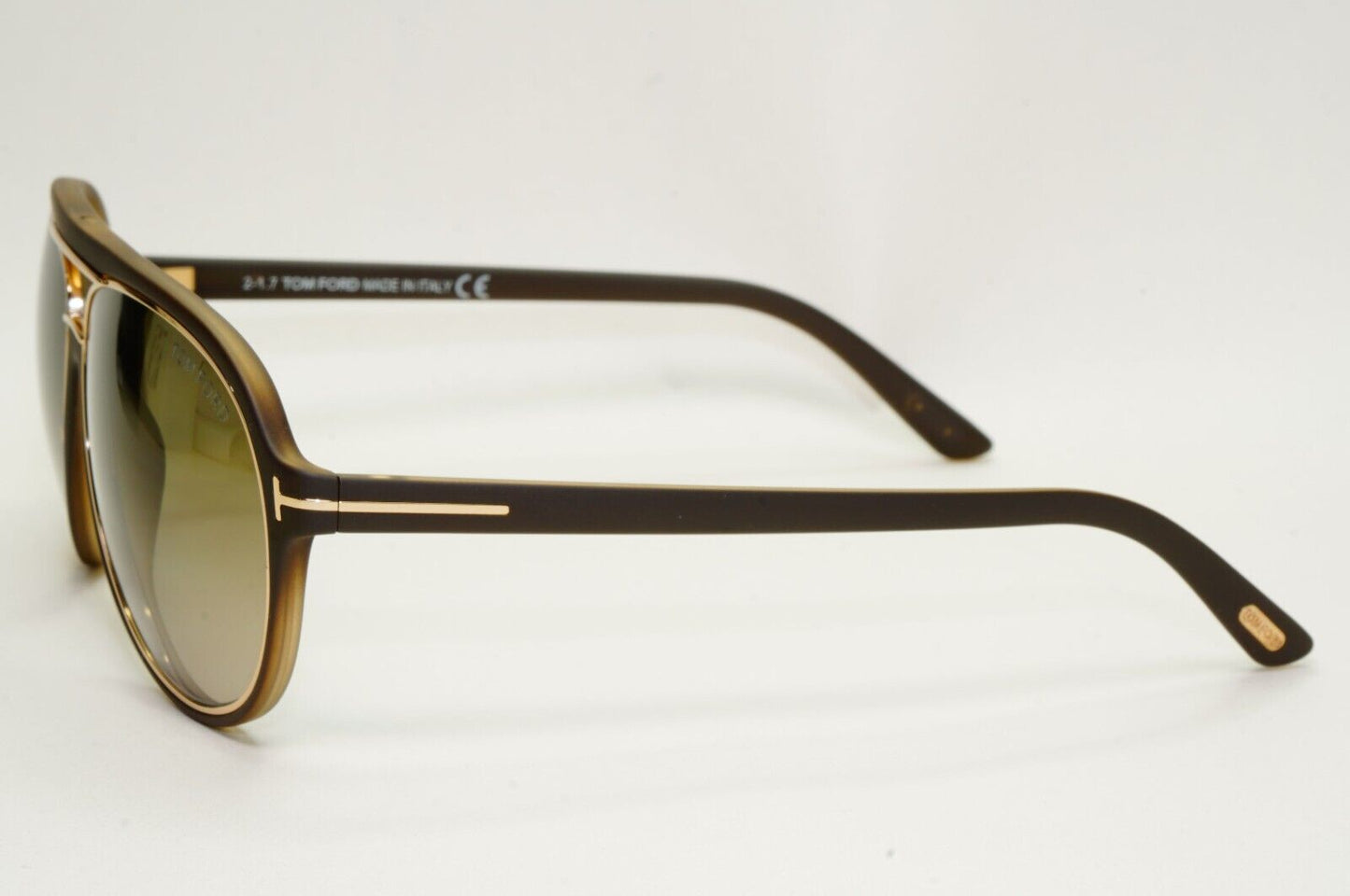 Tom Ford Sunglasses Sergio Brown Gold Pilot Gradient FT0379 TF 379 50K 60mm