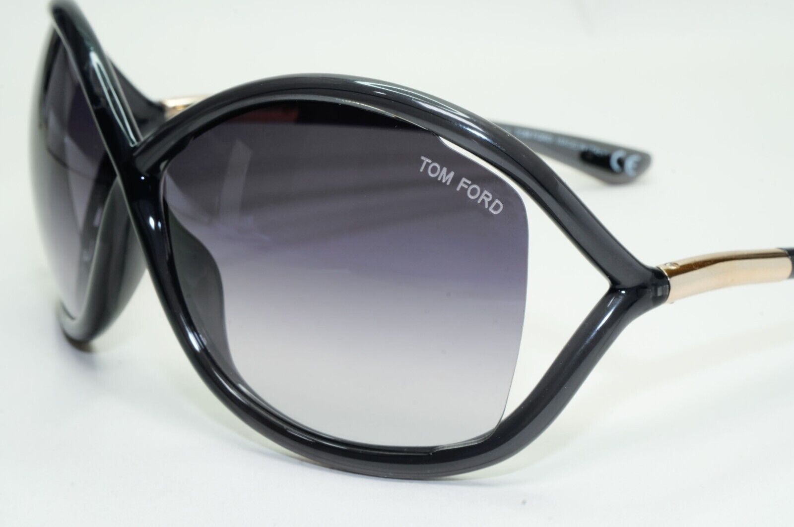 Tom Ford Sunglasses Whitney Grey Smoke Gradient Gold Wrap FT0009 TF 9 B5 64mm