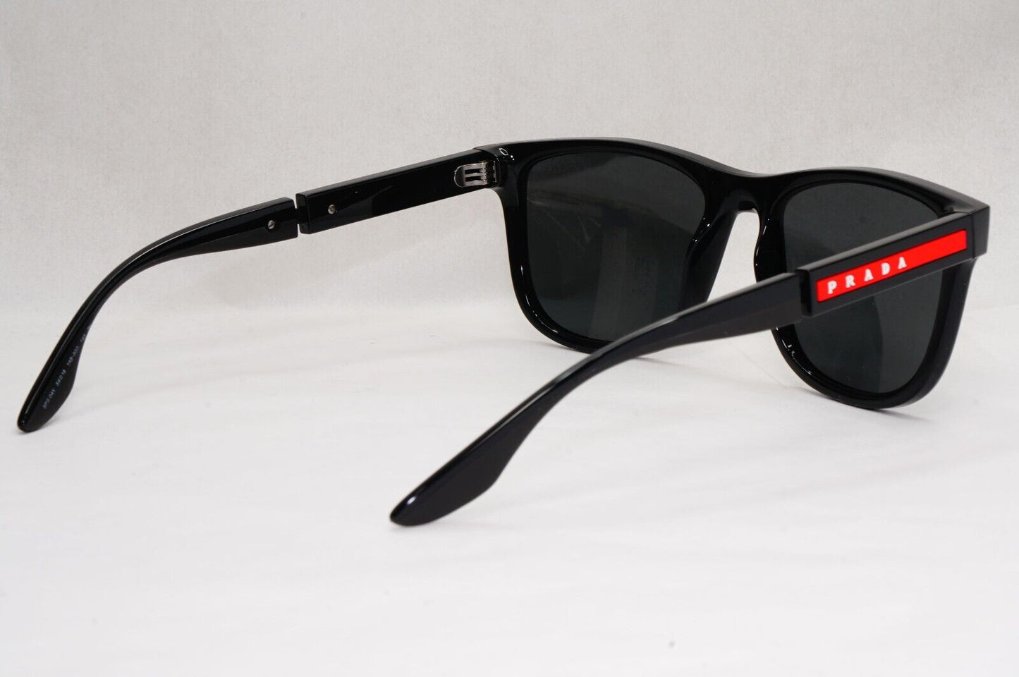 Prada Black Sunglasses Square Red Stripe Fashion PS04XS SPS 04X 1AB-5S0