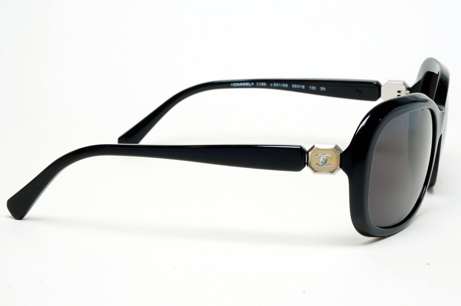 Chanel Sunglasses Black Glossy Square 5286 c.501/S6 56mm 261124