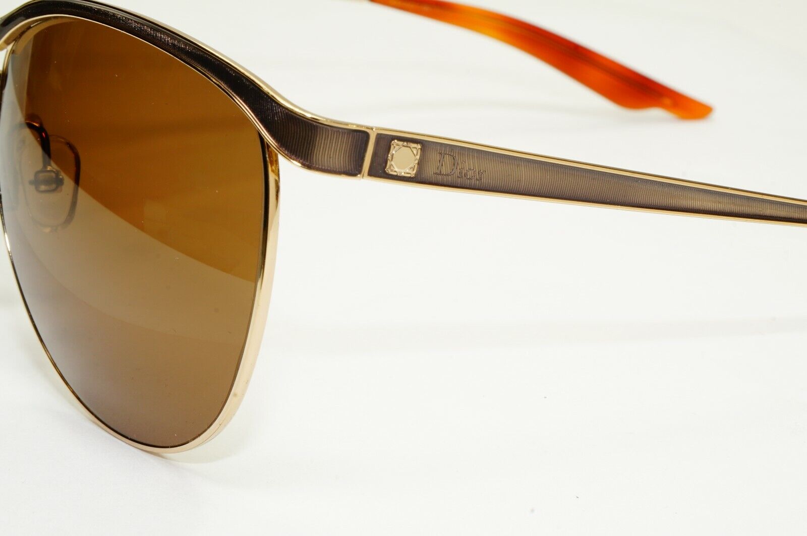 Authentic DIOR Womens Square Designer Sunglasses Gold CINQUANTE I529C 27851
