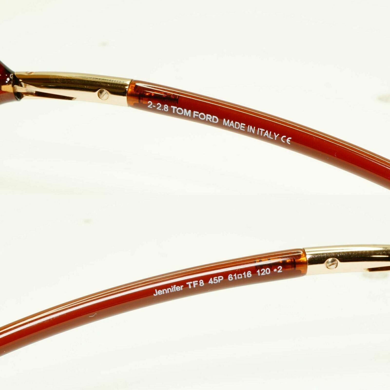 Tom Ford Jennifer Sunglasses Blue Gradient Brown Honey Gold TF8 45P FT 0008