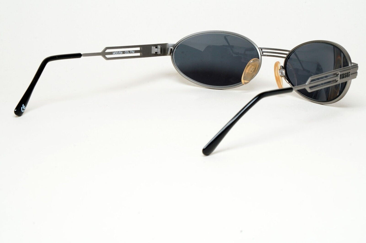 Versus Sunglasses 1996 by Gianni Versace Vintage Gunmetal Grey MOD F34 COL 77M