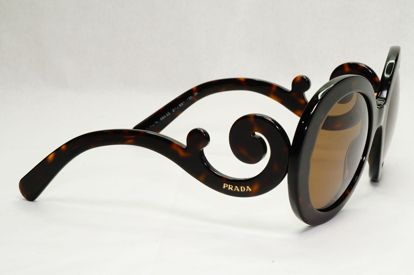 Prada Sunglasses Baroque Swirl Round Brown PR27NS SPR 27N 2AU-6S1 120124