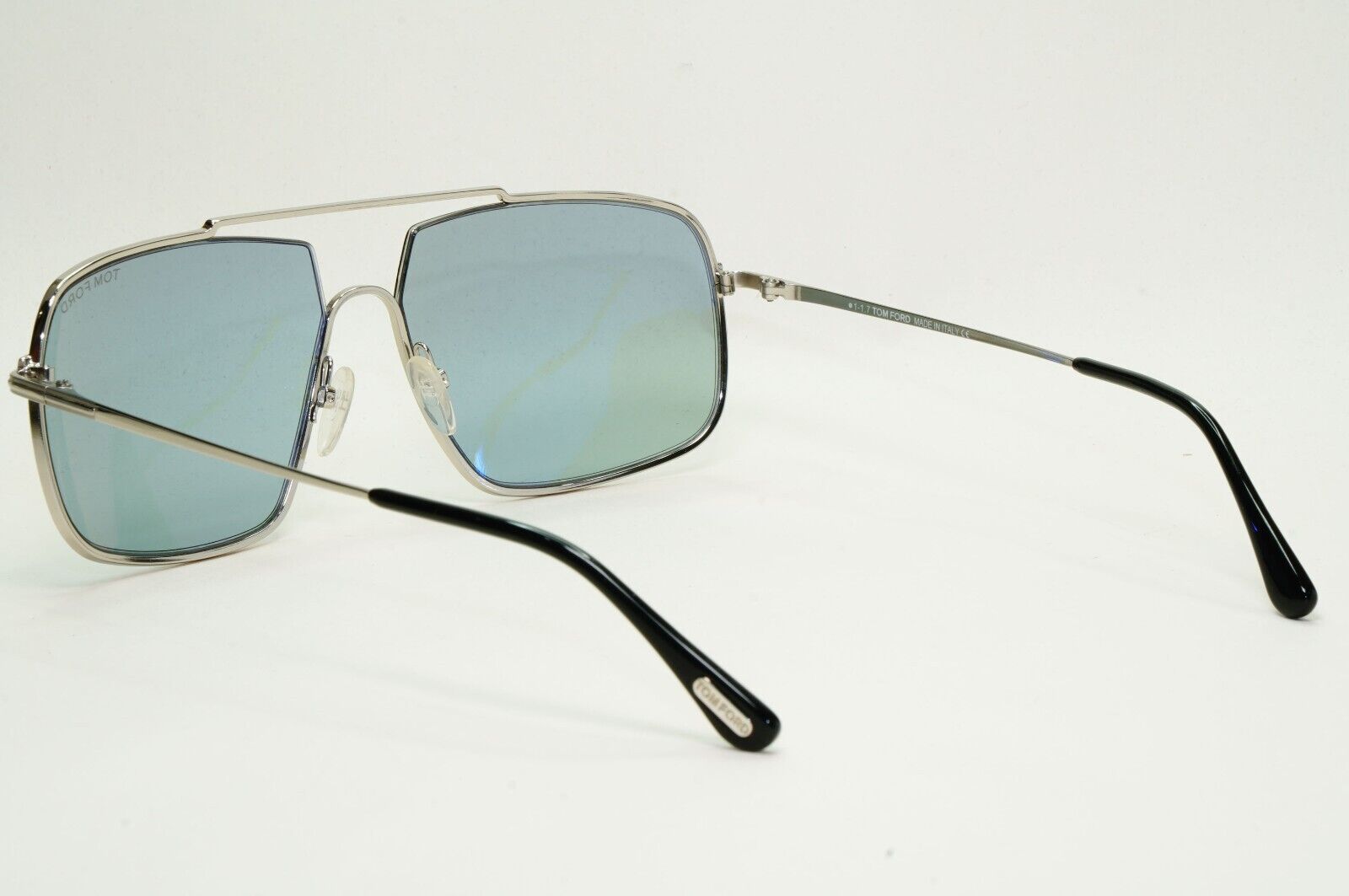 Tom Ford Sunglasses Aiden-02 Silver Mirror Square Navigator FT0585 TF 585 16A