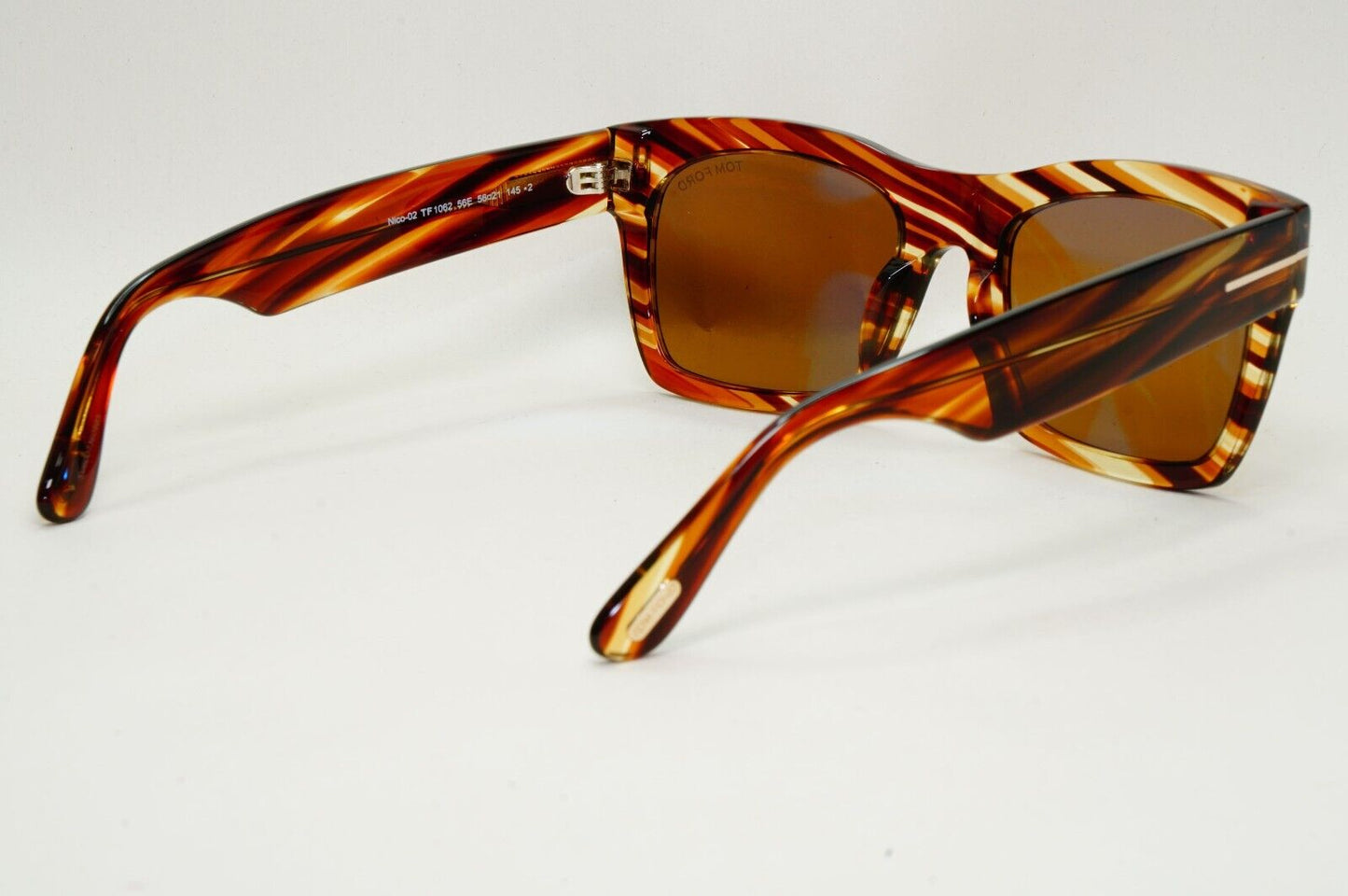 Tom Ford Sunglasses Nico-02 Brown Transparent Honey FT1062 TF 1062 56E