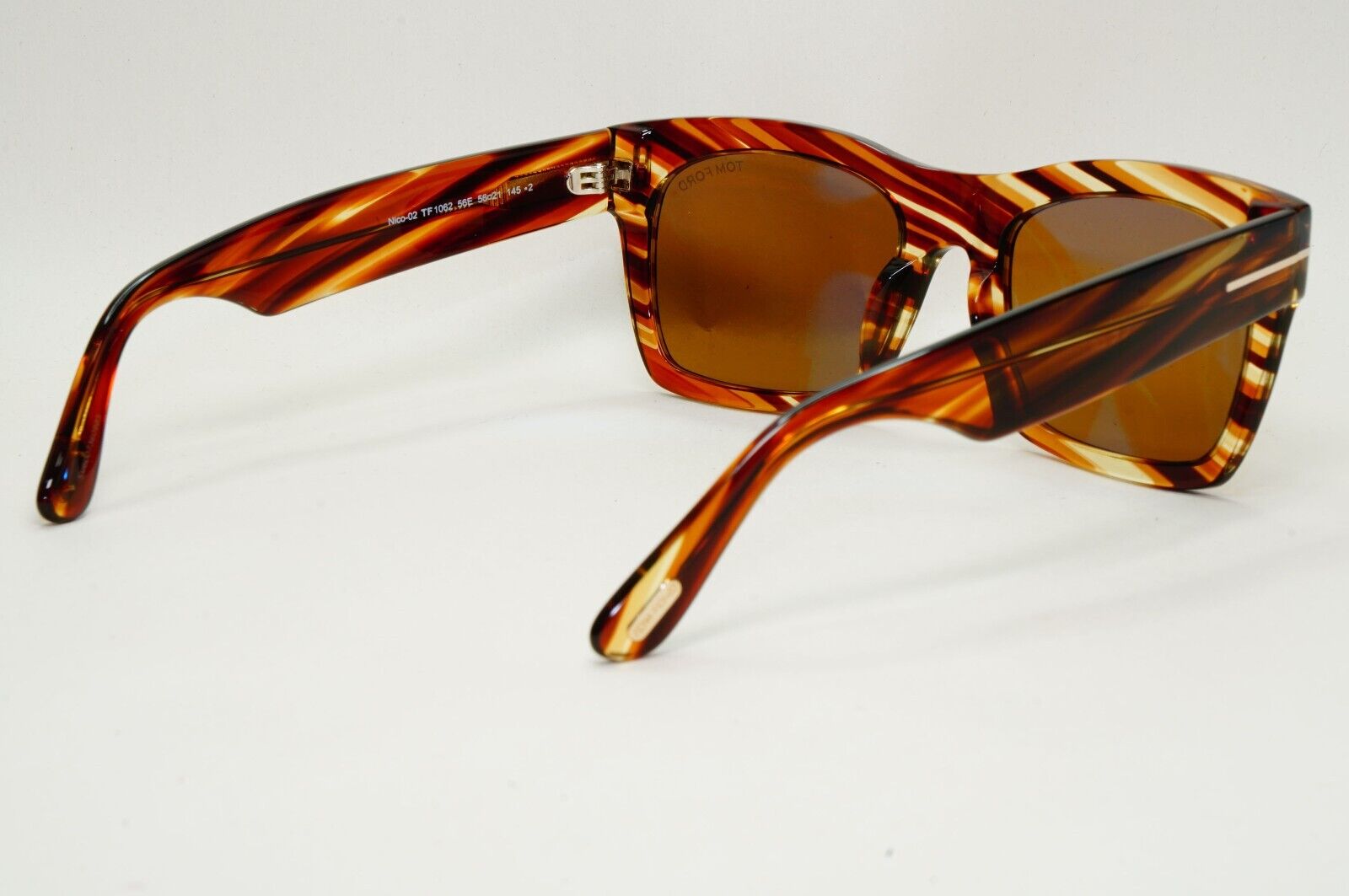 Tom Ford Sunglasses Nico-02 Brown Transparent Honey FT1062 TF 1062 56E