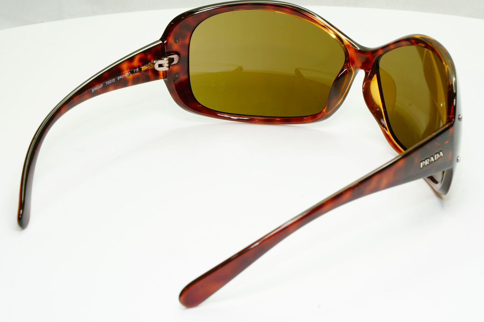 Prada 2005 Vintage Sunglasses Tortoise Brown Wrap PR04FS SPR 04F 2AU-3N1 020822