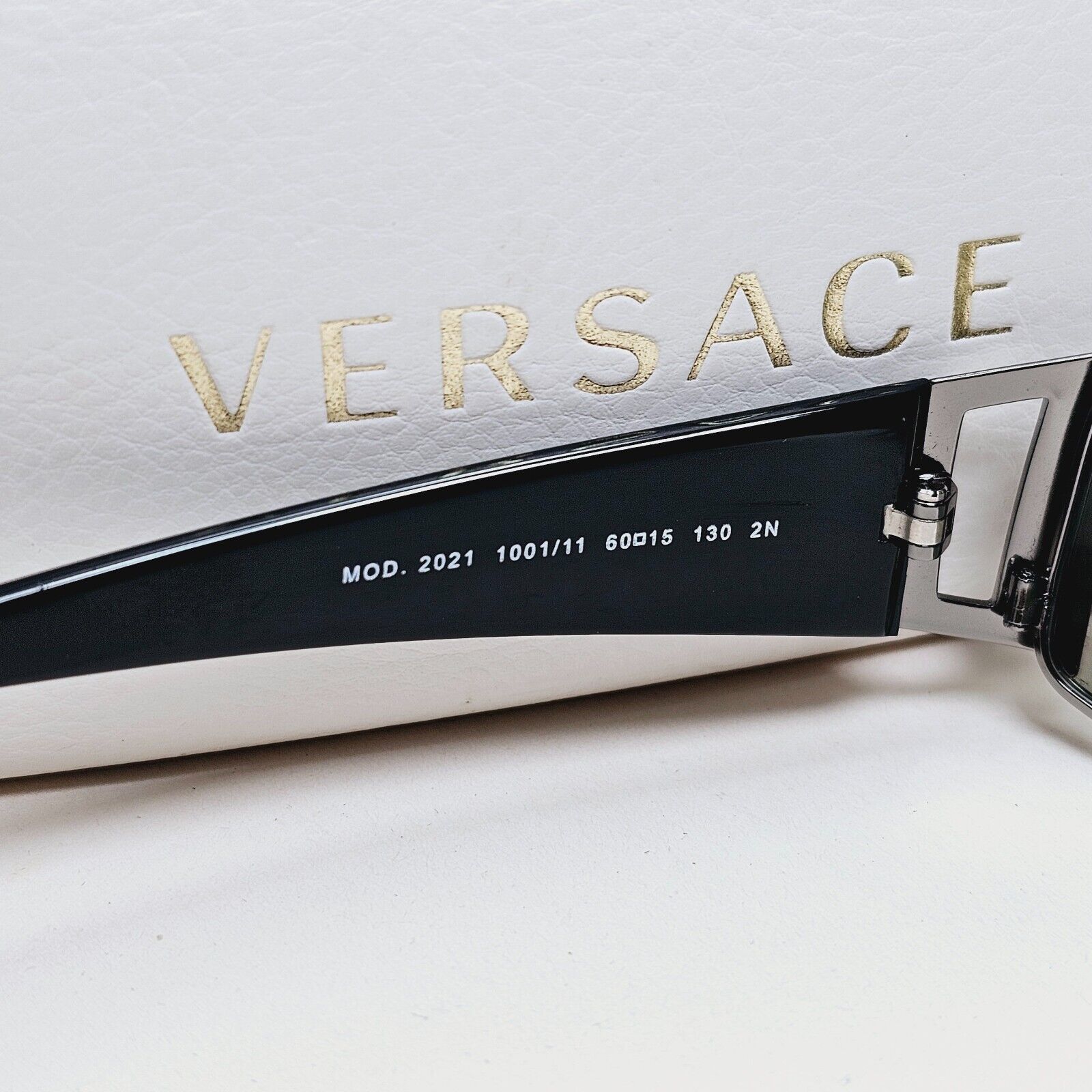 Versace Sunglasses 2003 Vintage Black Grey Rectangle MOD 2021 1001/11 311024