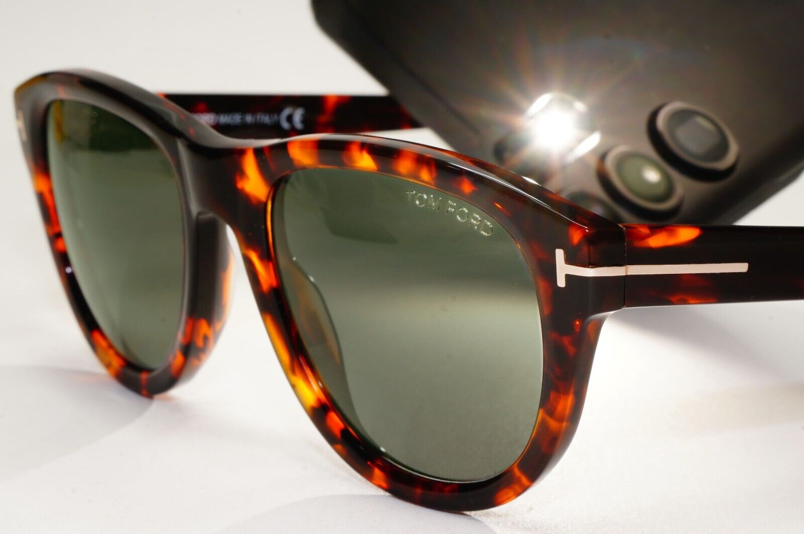 Tom Ford Sunglasses Benedict Brown Tortoiseshell Havana Green FT0520 TF 520 52N