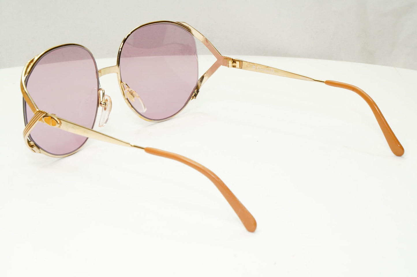 Dior 1990s Vintage Sunglasses Gold Violet Lilac Square Austria 2387 41 261022