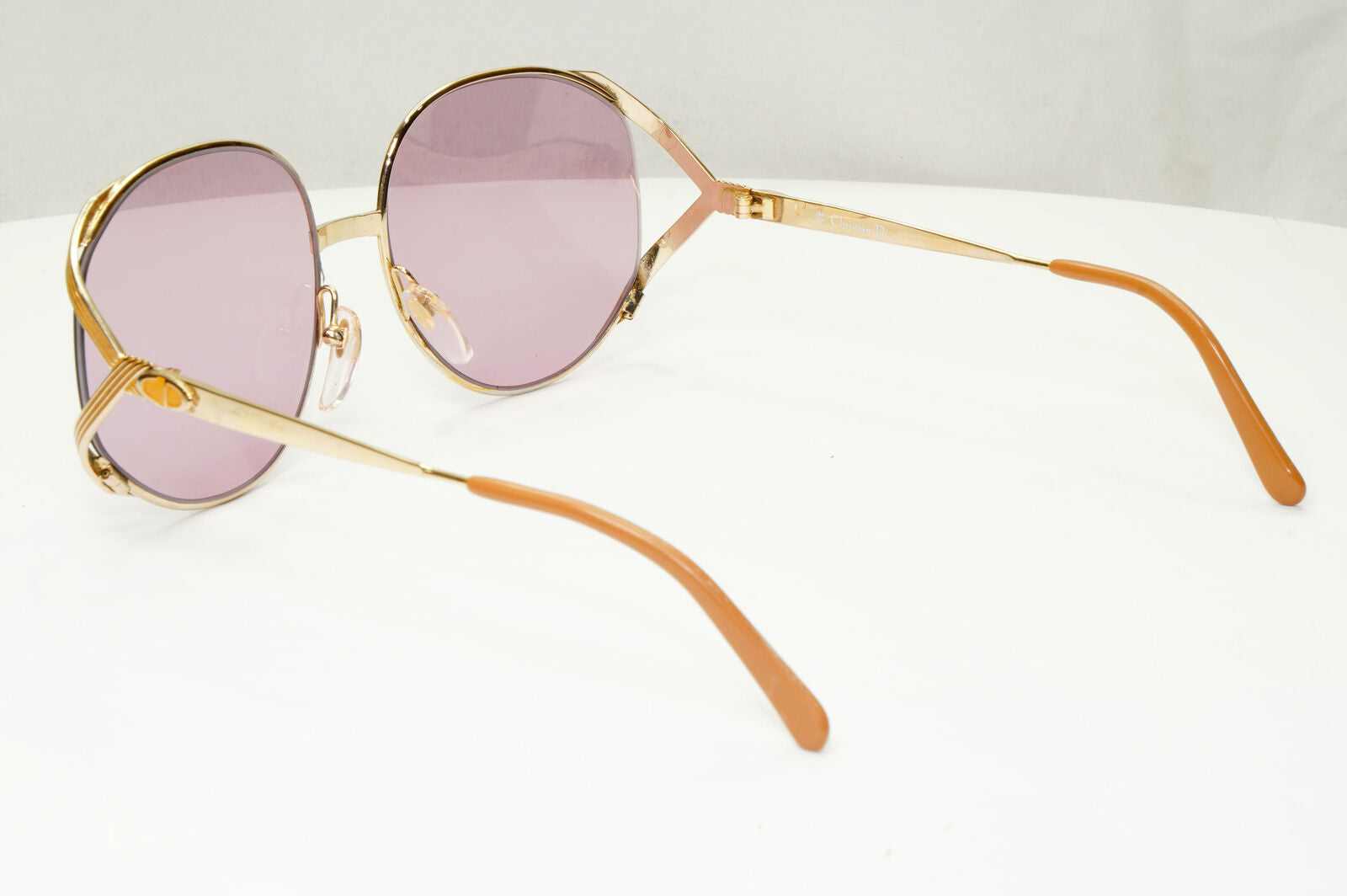 Dior 1990s Vintage Sunglasses Gold Violet Lilac Square Austria 2387 41 261022