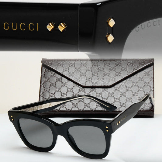 Gucci Sunglasses 2022 Black Oversized Square Large Glossy GG1082S 001 280125