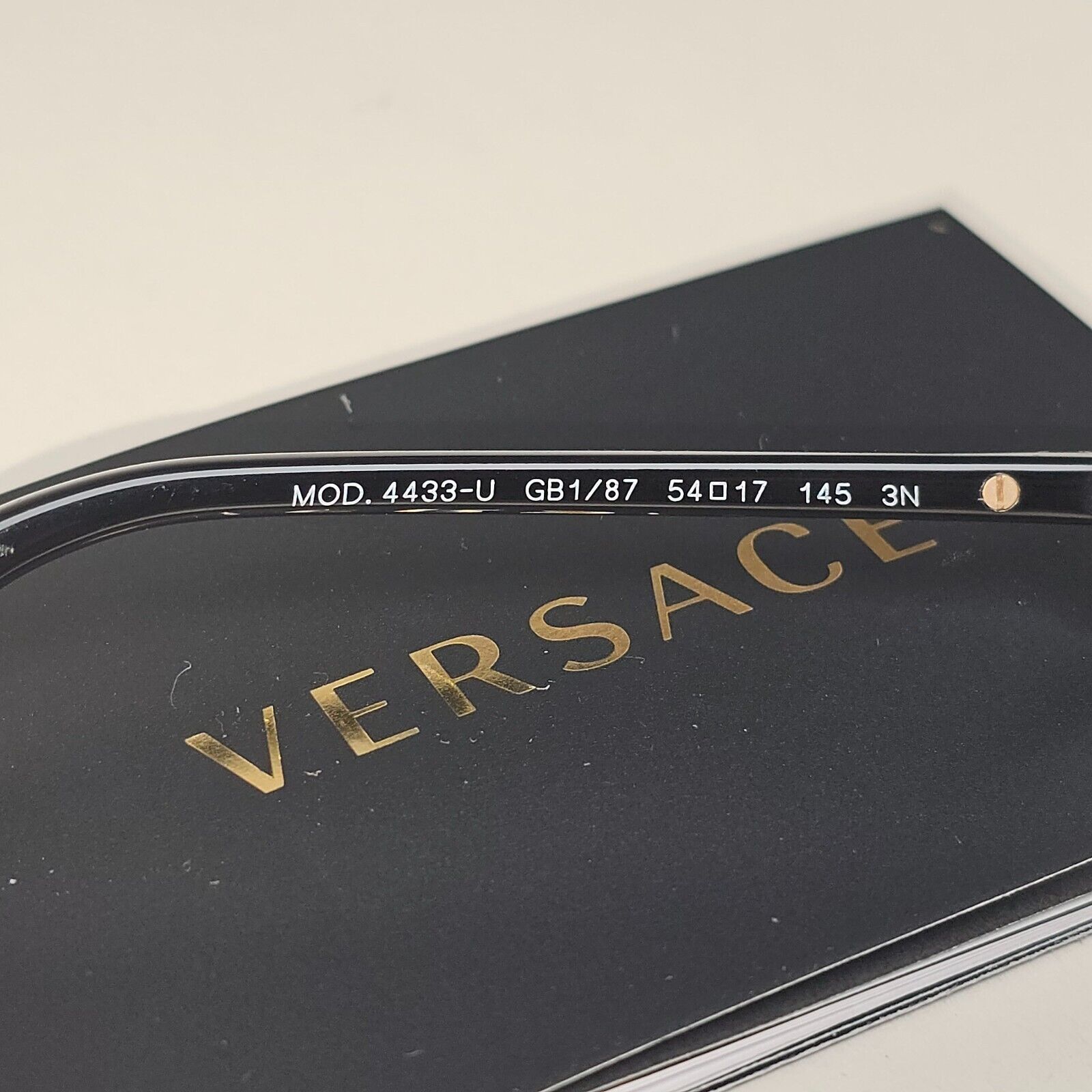 Versace Sunglasses Black Cat Eye Gold Medusa MOD VE 4433-U GB1/87 54mm