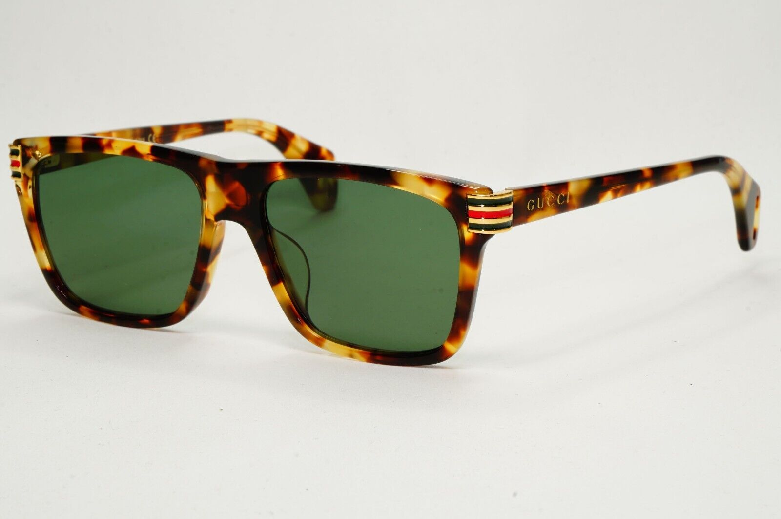 Gucci Sunglasses 2019 Brown Tortoiseshell Green Square GG 0527O 003 54mm 270924
