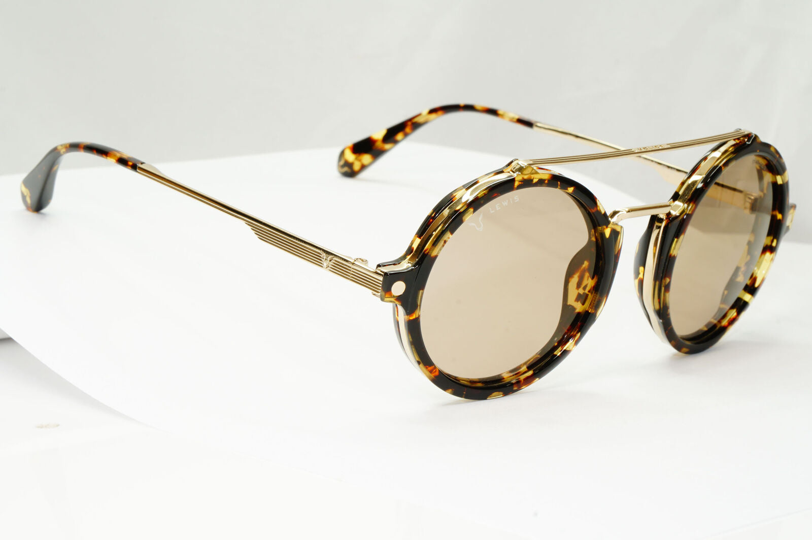 Police Lewis Hamilton F1 Sunglasses Gold Brown Tortoise Round SPL A27 COL 594G