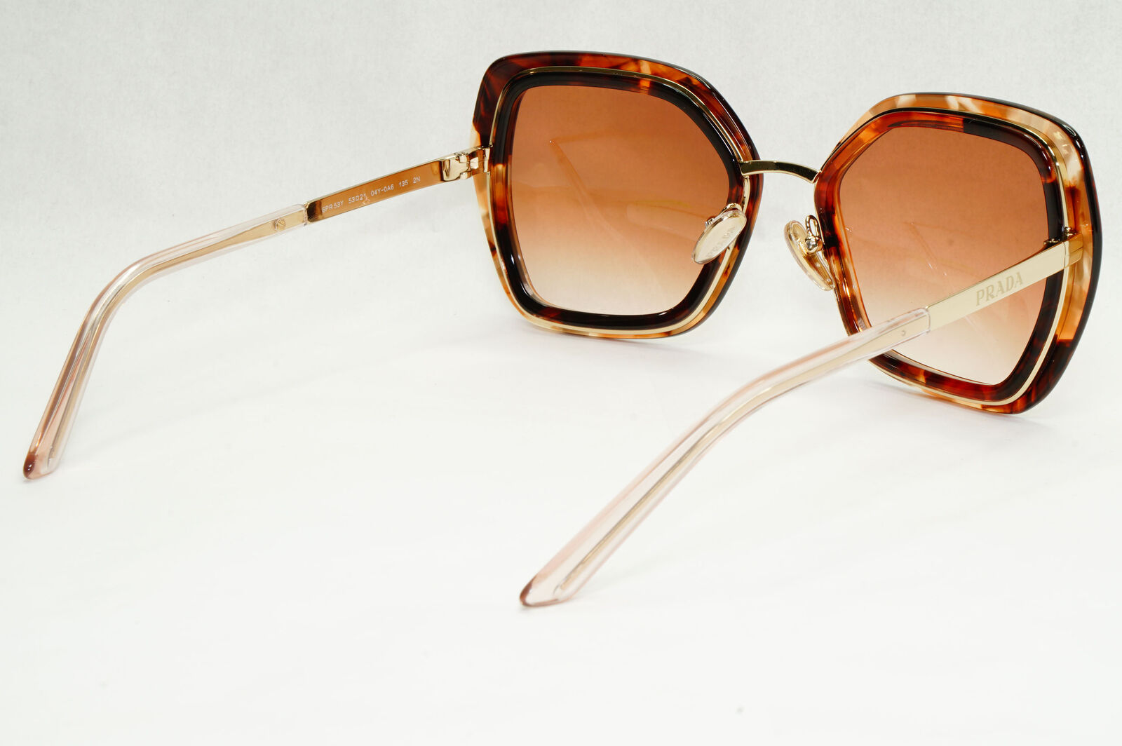 Prada Sunglasses Caramel Brown Honey Gold Square PR53YS SPR 53Y 04Y-0A6 050124