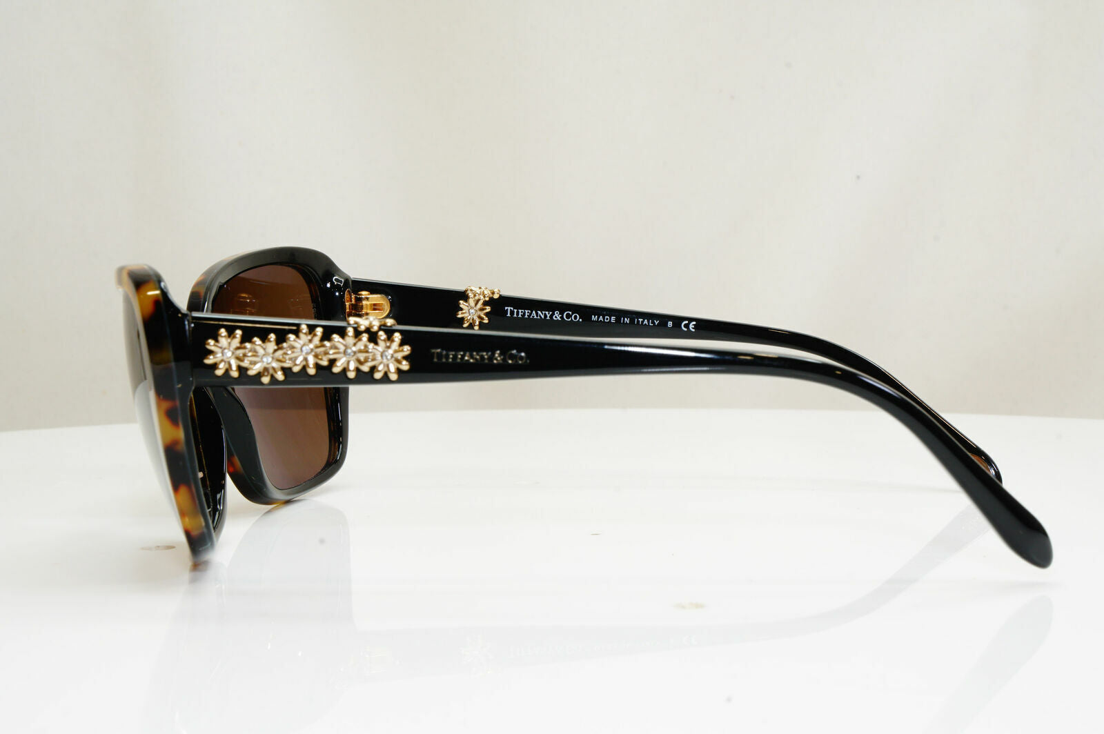 Authentic TIFFANY & CO Diamante Sunglasses GOLD FLOWERS TF 4069 8149/3G 26745