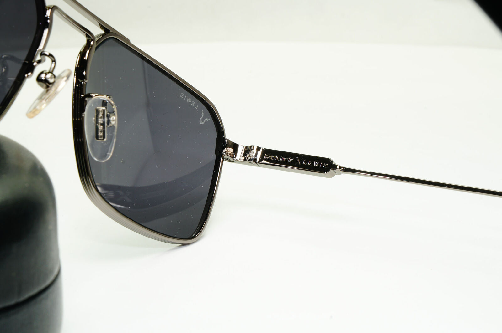Police F1 Lewis Hamilton Sunglasses Black Gunmetal Grey Square SPL A23 COL 0568