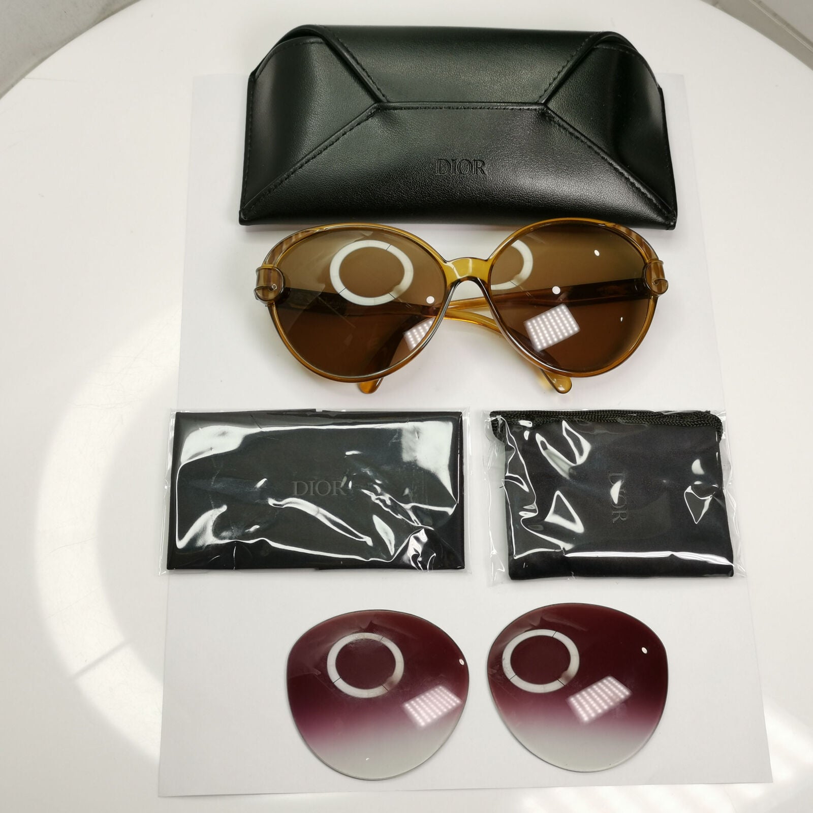 Dior 1990s Vintage Sunglasses Brown Honey Large Square Germany 2206 10 251122