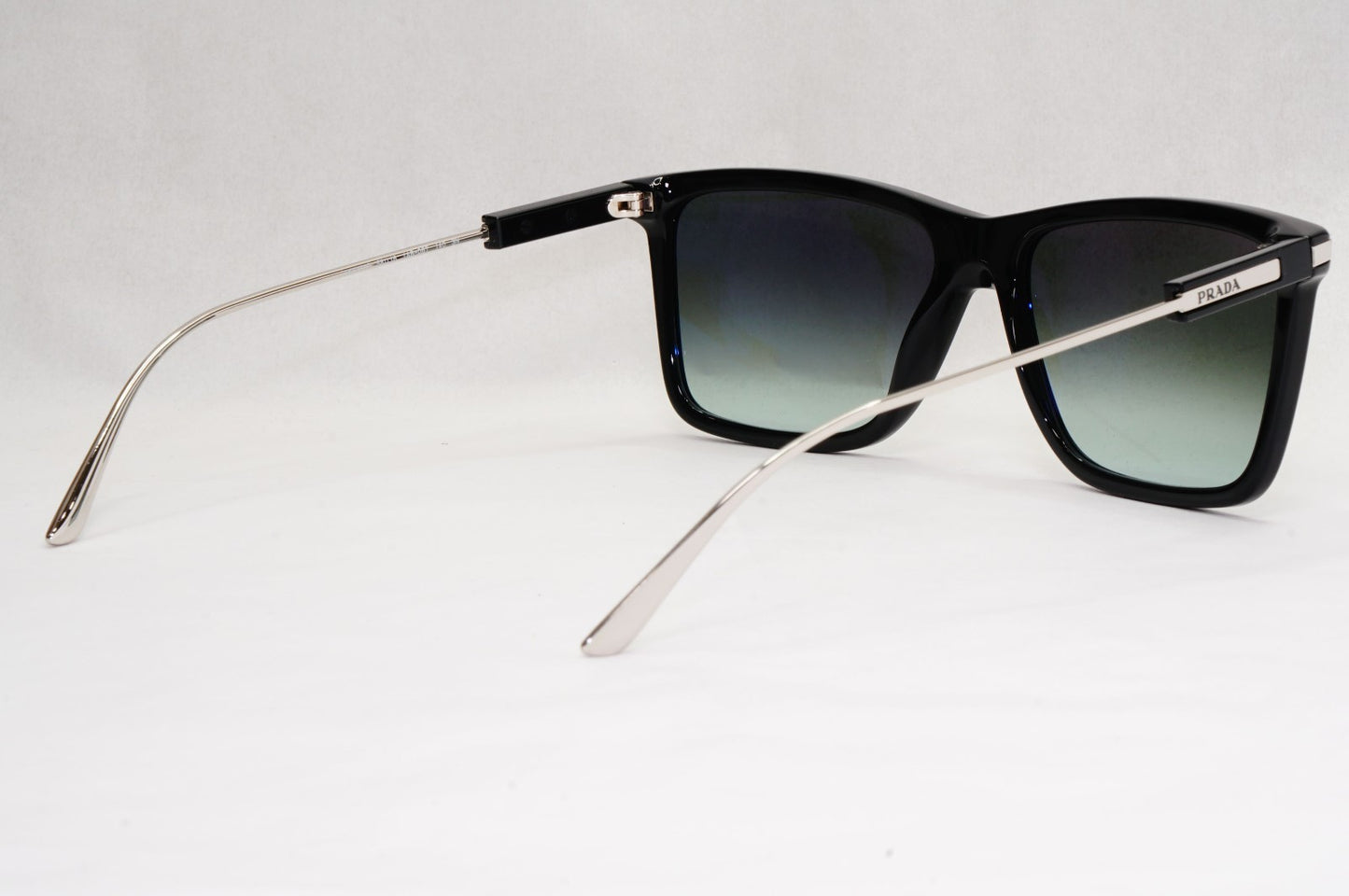 Prada Sunglasses Glass Lens Black Silver Grey Gradient PR01ZS SPR 01Z 1AB-06T [A
