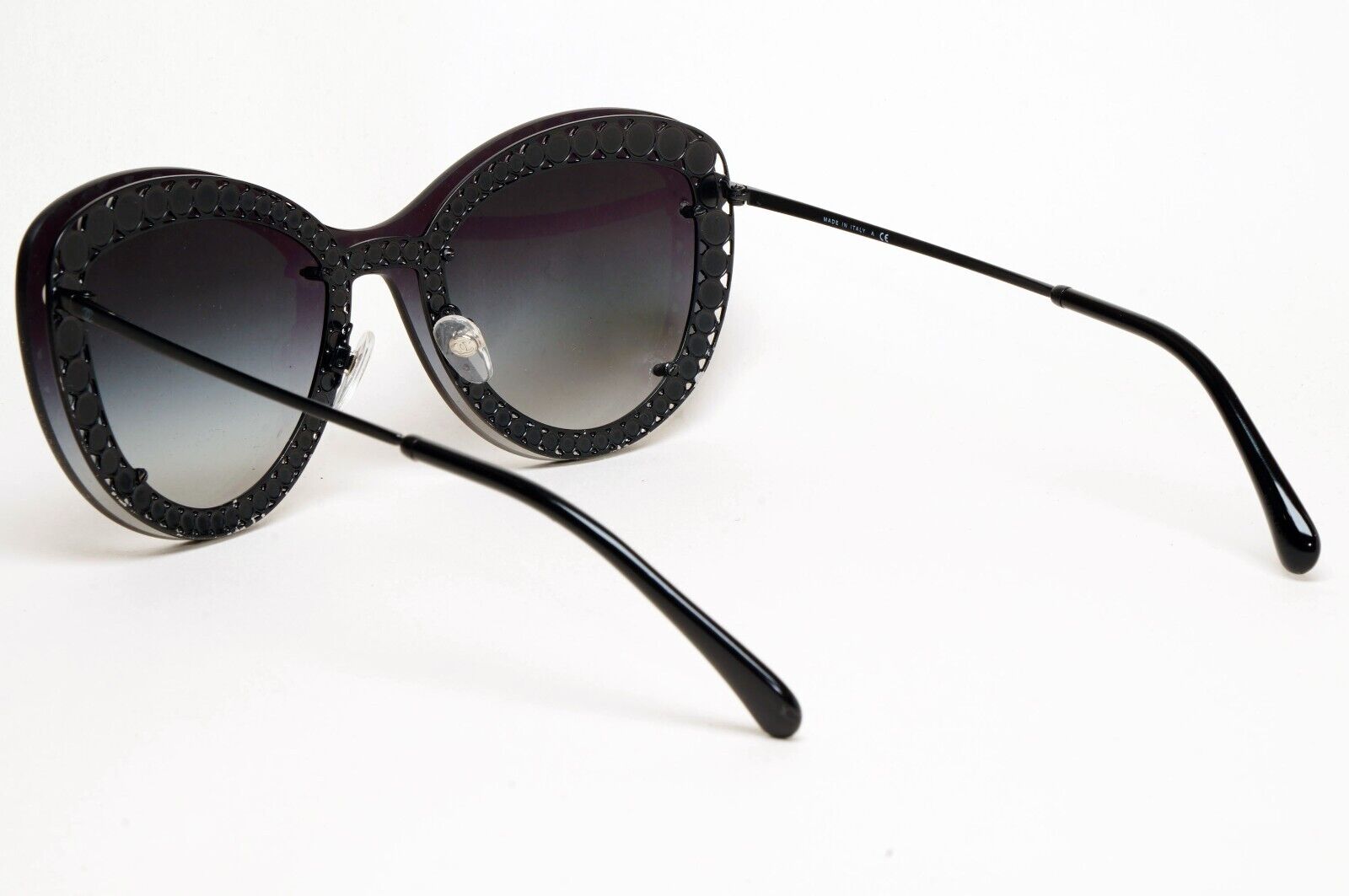 Chanel Sunglasses Pearl Black Grey Smoke Shield Visor 4236-H c.101/S6 261124