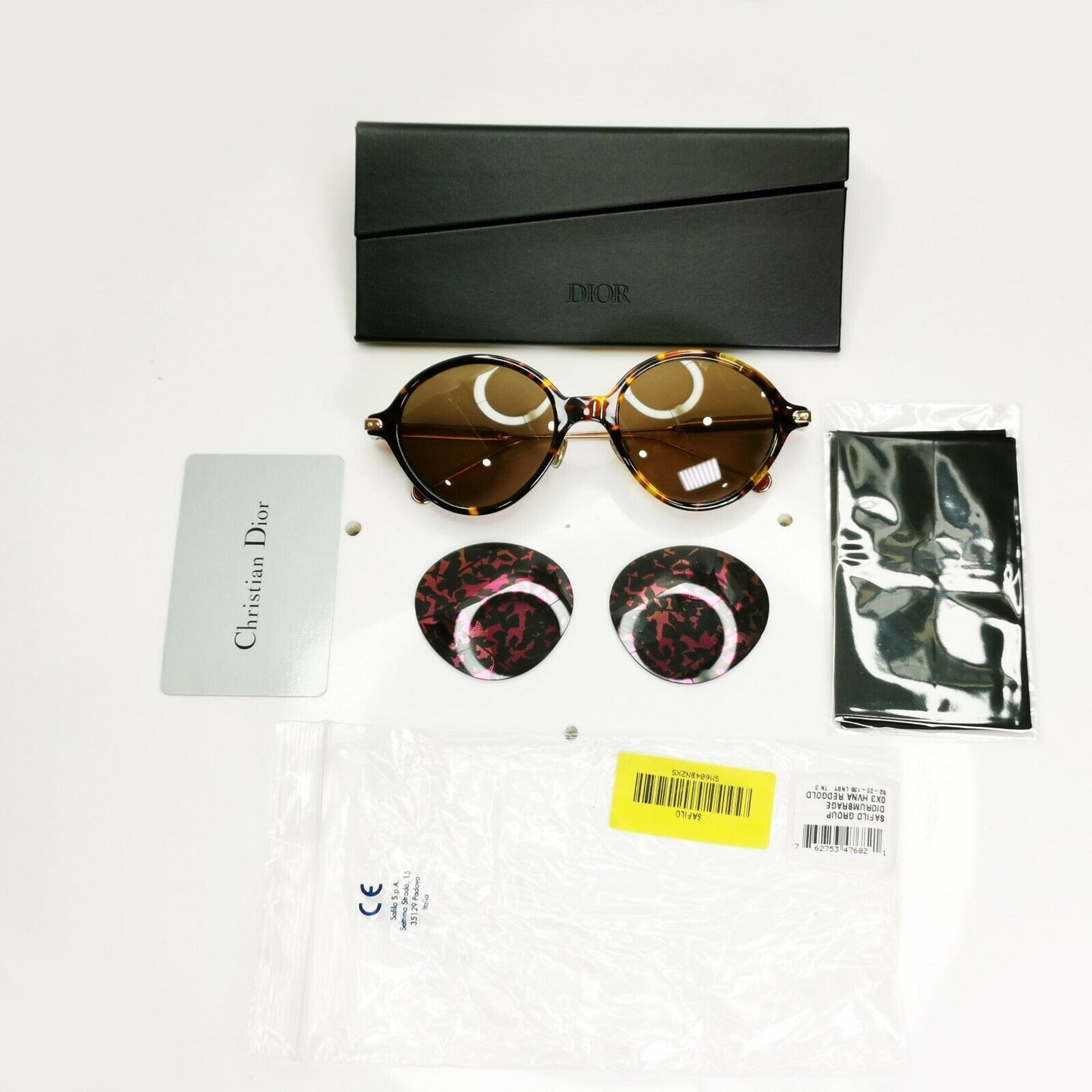 Authentic Dior Womens Sunglasses Round Umbrage Havana Brown N3 Gold 0X3TN