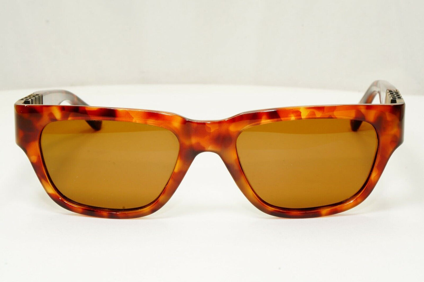 Gianni Versace 1996 Mens Vintage Brown Square Sunglasses Meander MOD 532 COL 806