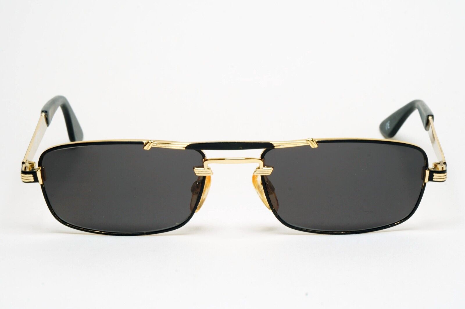 Versus Sunglasses 1996 by Gianni Versace Vintage Rectangle Gold MOD F06 COL 33M