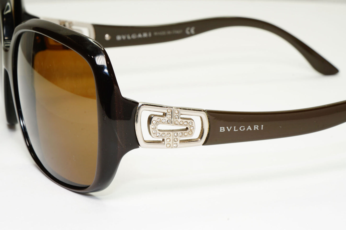 Bvlgari Diamante Brown Sunglasses Crystal Rhinestone 8020-B 897/13 091122