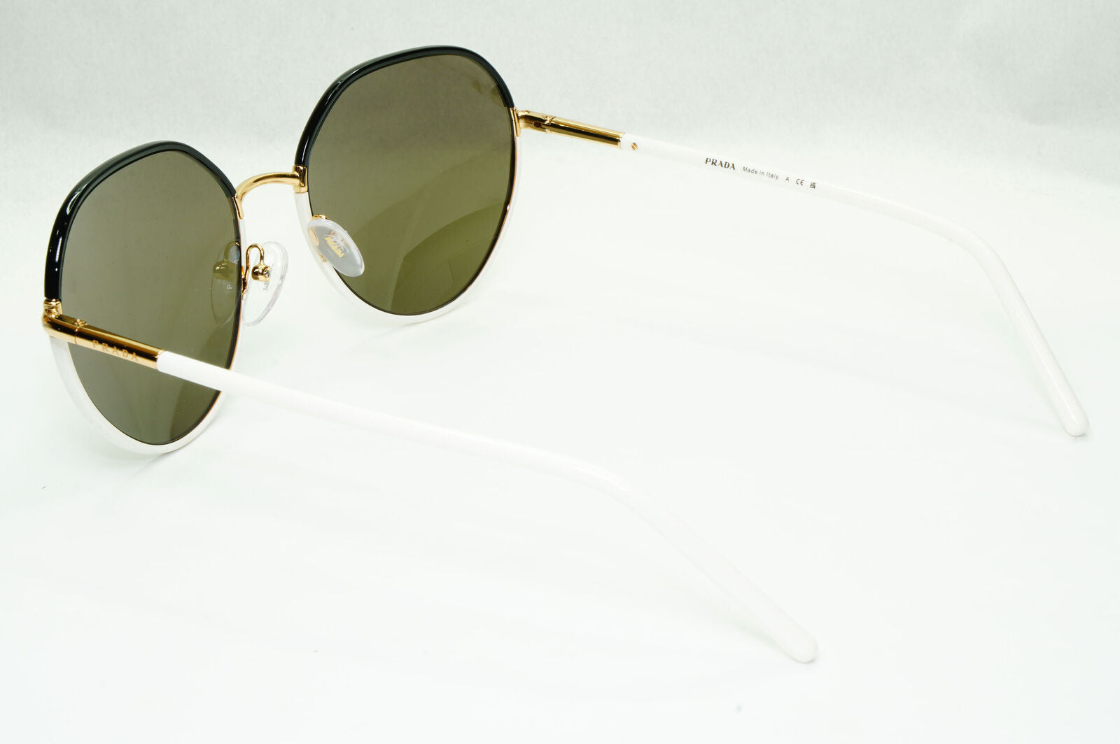 Prada Sunglasses Brown Gold Black White Round PR65XS SPR 65X YC4-5G1