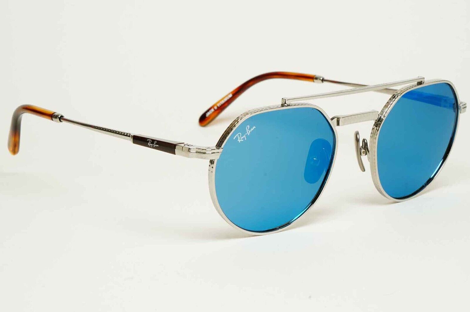 Ray-Ban Sunglasses Jack II Titanium Mirror Blue Silver Grey RB 8265 3139/O4 51mm
