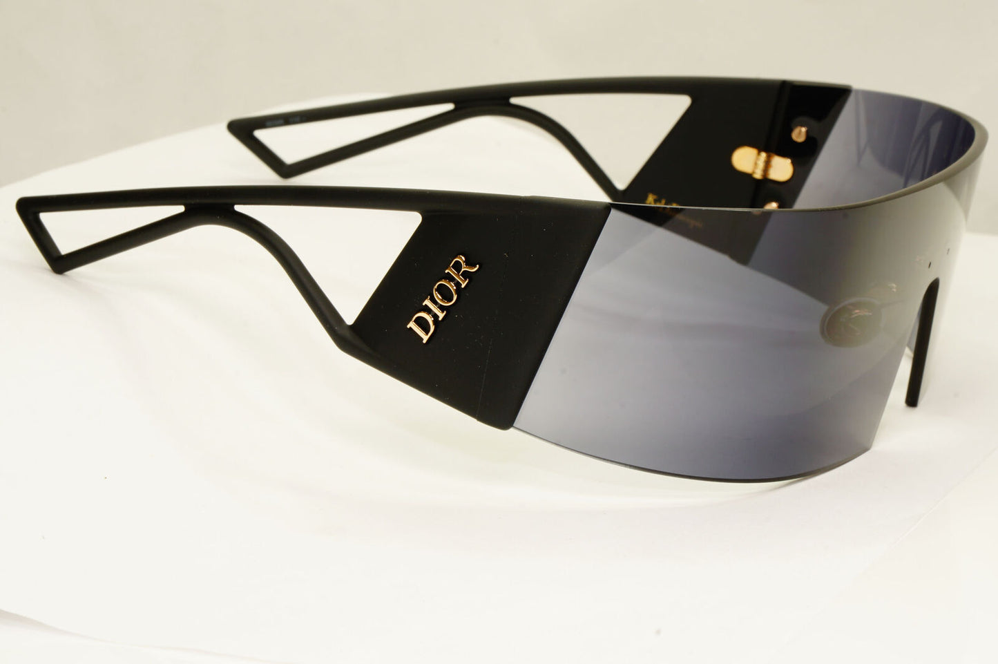 Dior Kaleidiorscopic Sunglasses Shield Visor Mask Black Grey Gold 003IR