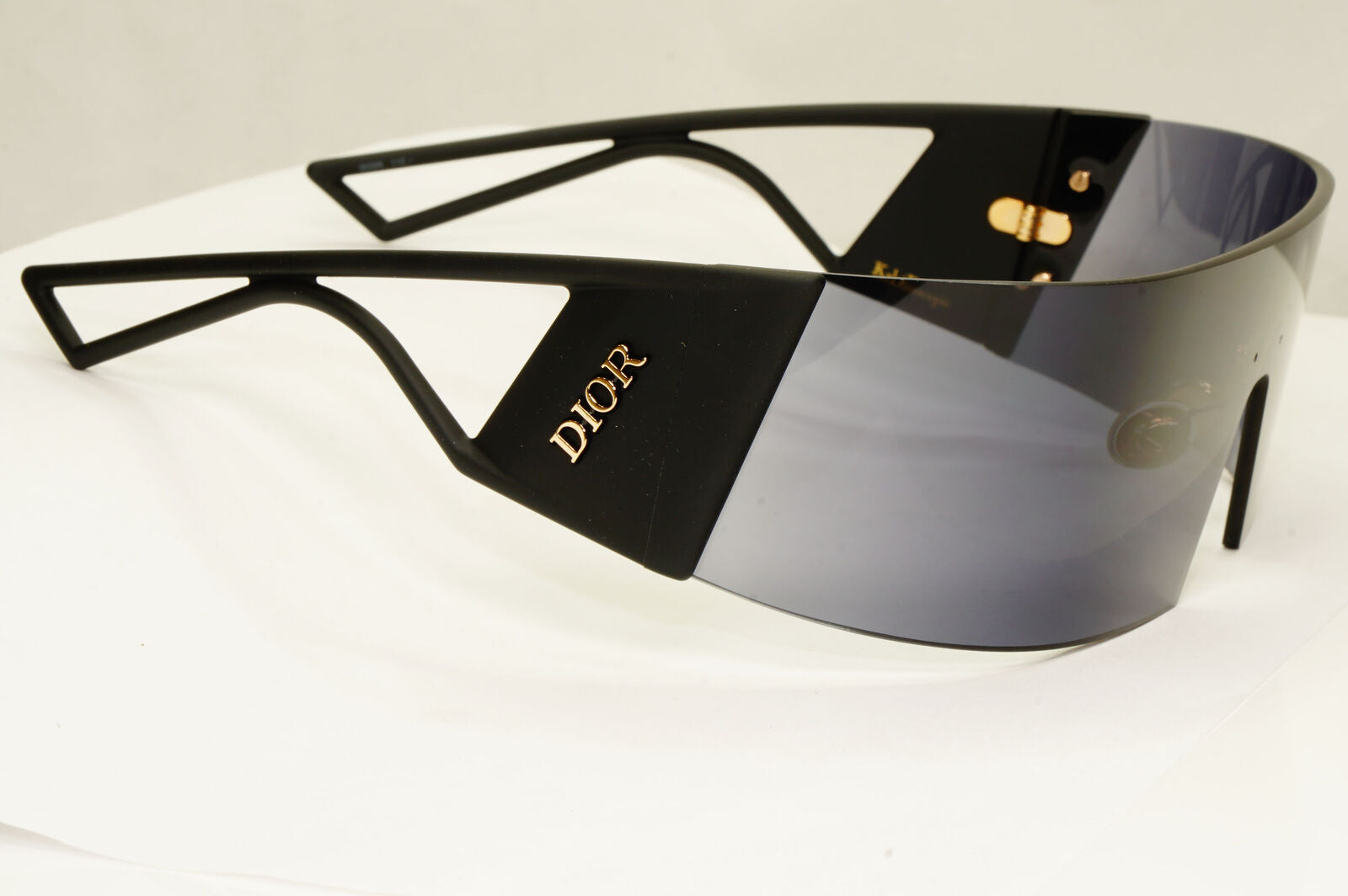 Dior Kaleidiorscopic Sunglasses Shield Visor Mask Black Grey Gold 003IR