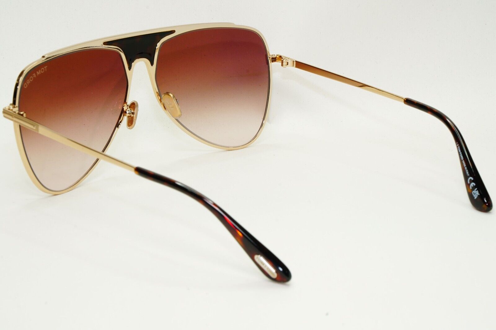 Tom Ford Sunglasses Ethan Gold Square Metal Brown Gradient FT0935 TF 935 28F