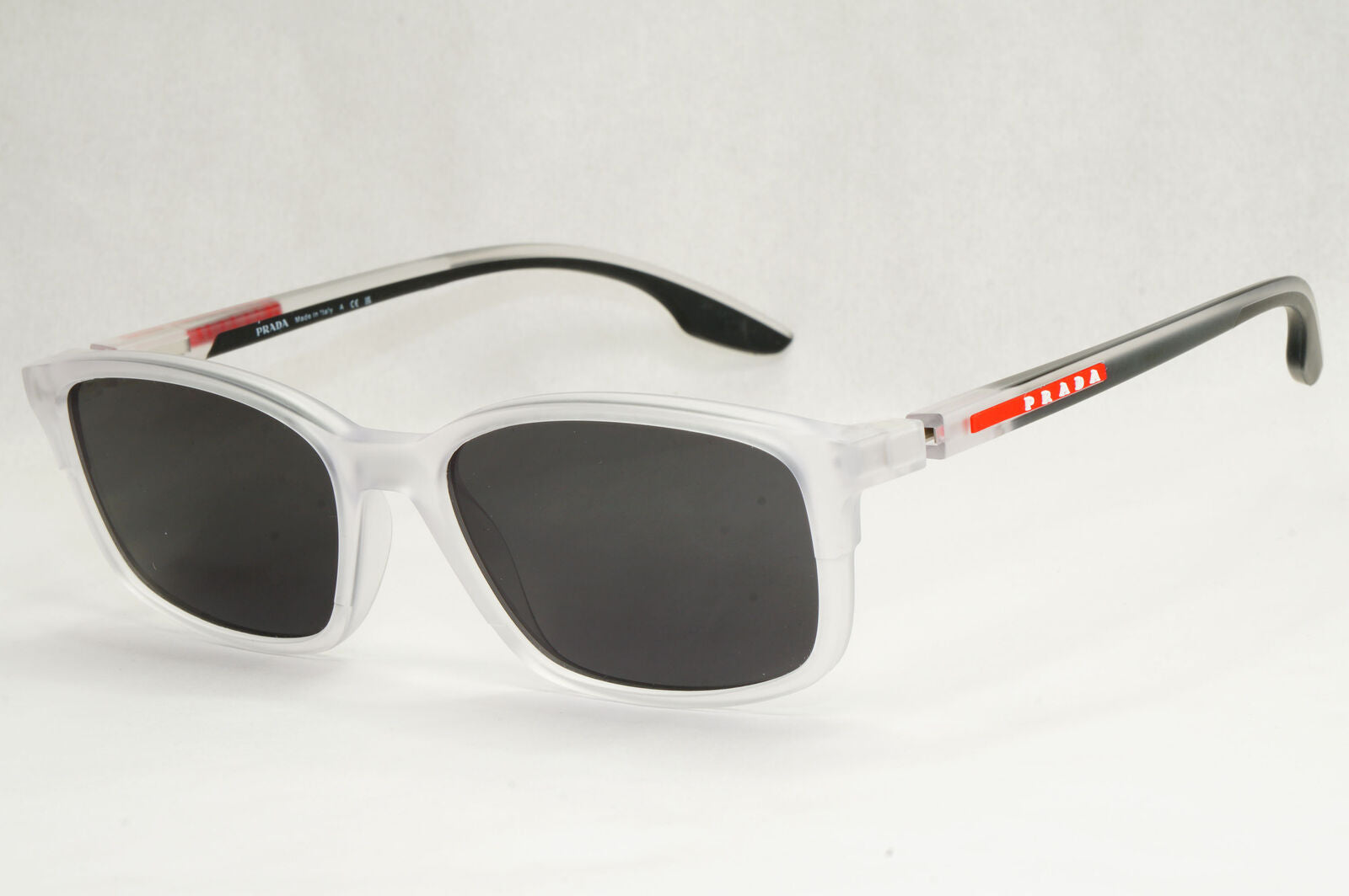 Prada Sunglasses Matte Transparent Grey Black PS01PV VPS 01P 11H-1O1 54mm