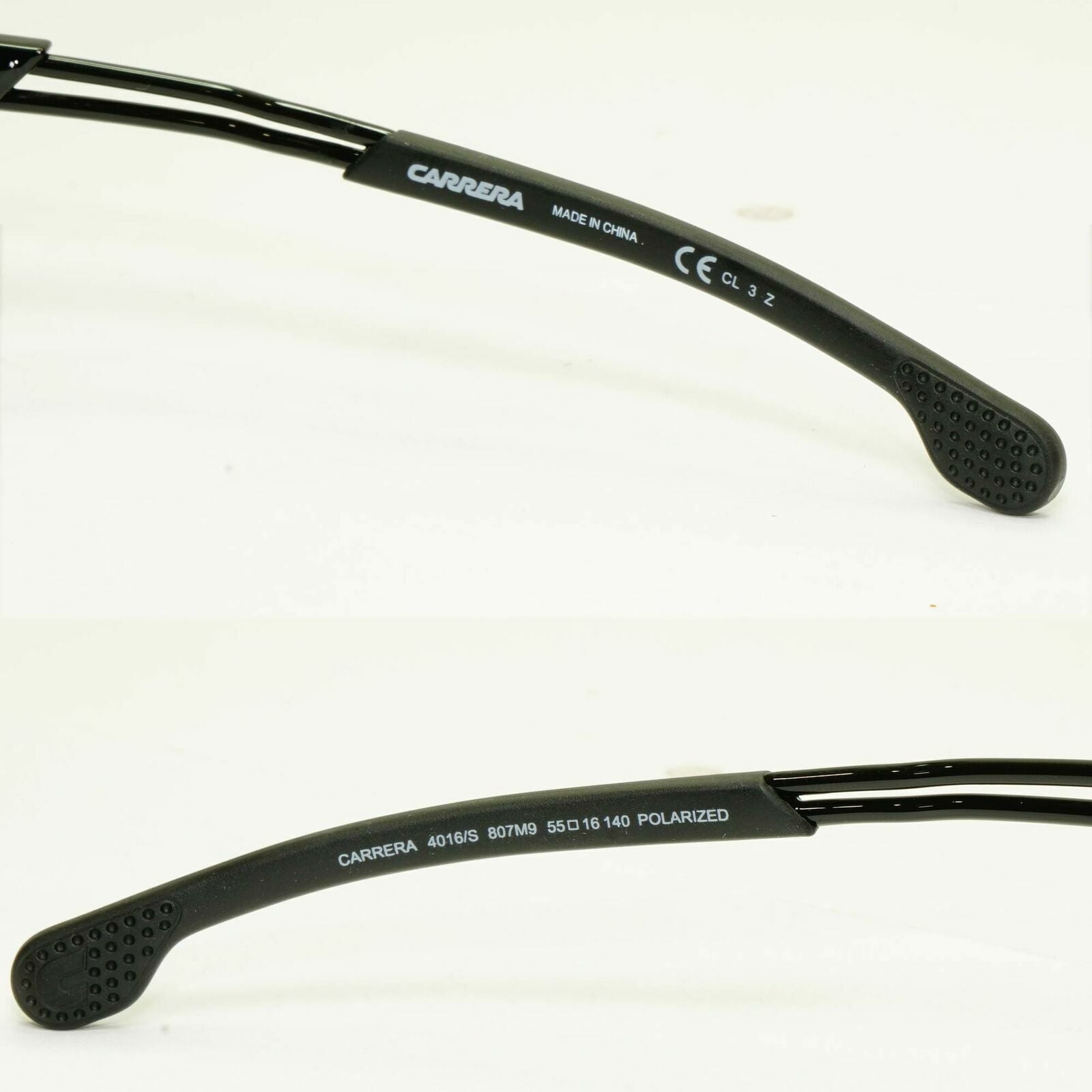 Carrera Polarized Sunglasses Black Smoke Mens Square Rectangle 4016 807M9 Sport