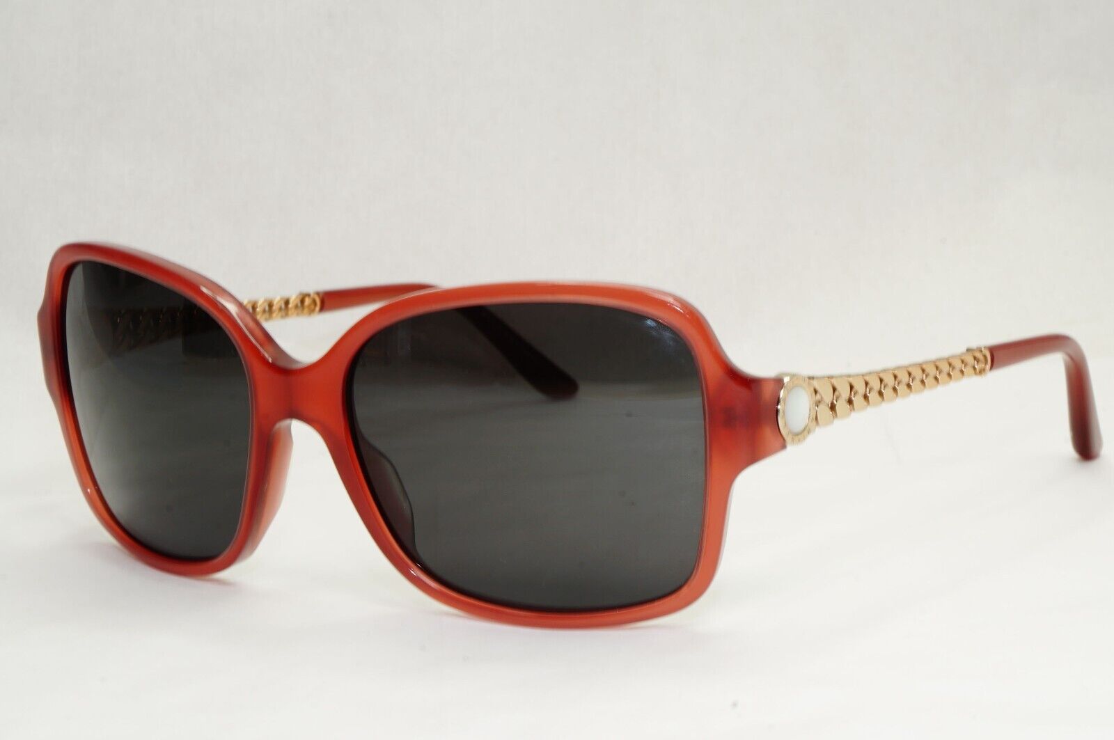 Bvlgari Sunglasses 2010 Vintage Gold Chain Mauve Brown 8125-H 5265/13 180324
