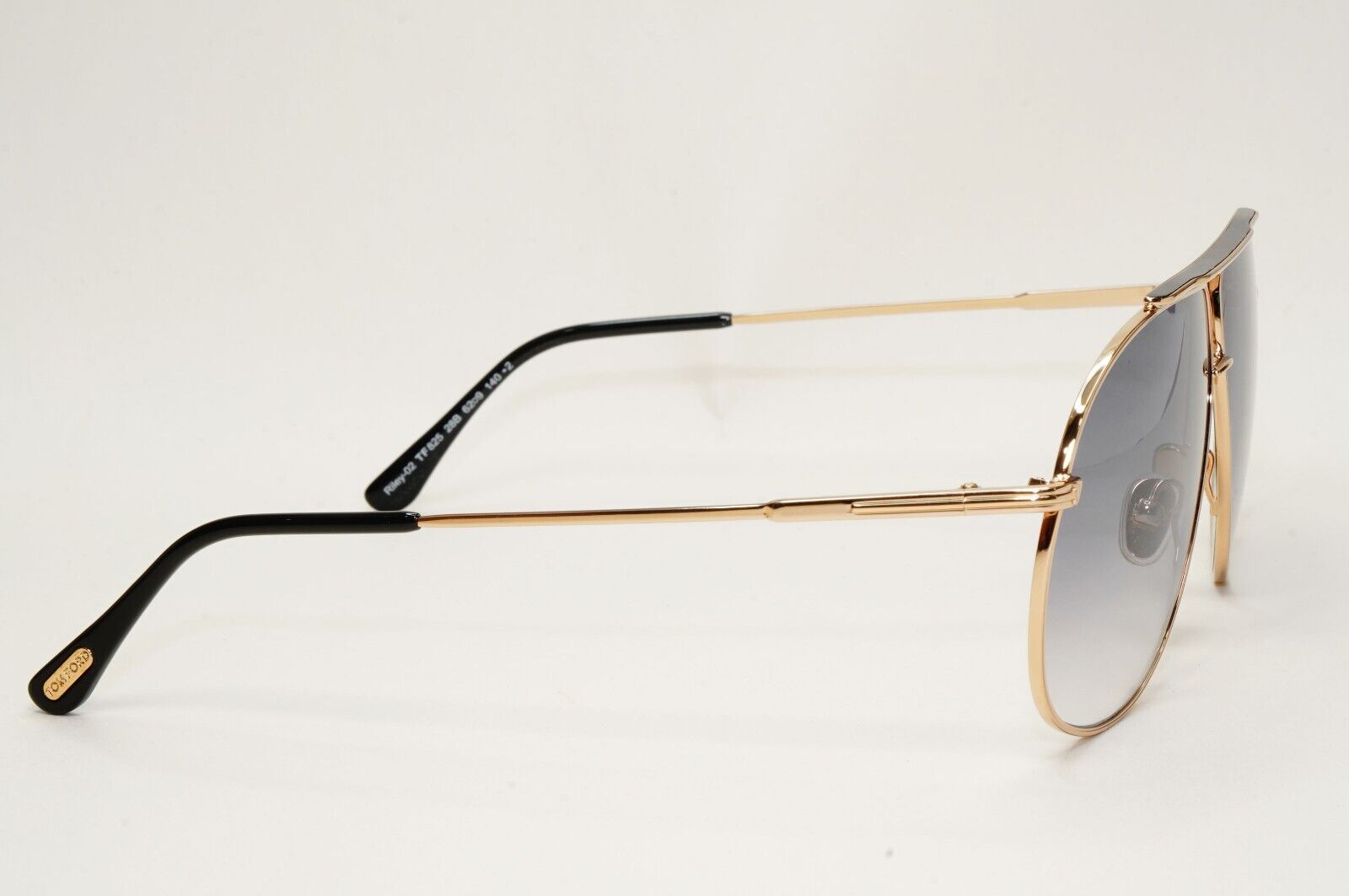 Tom Ford Sunglasses Riley-02 Gold Pilot Grey Gradient Metal FT0825 TF 825 28B