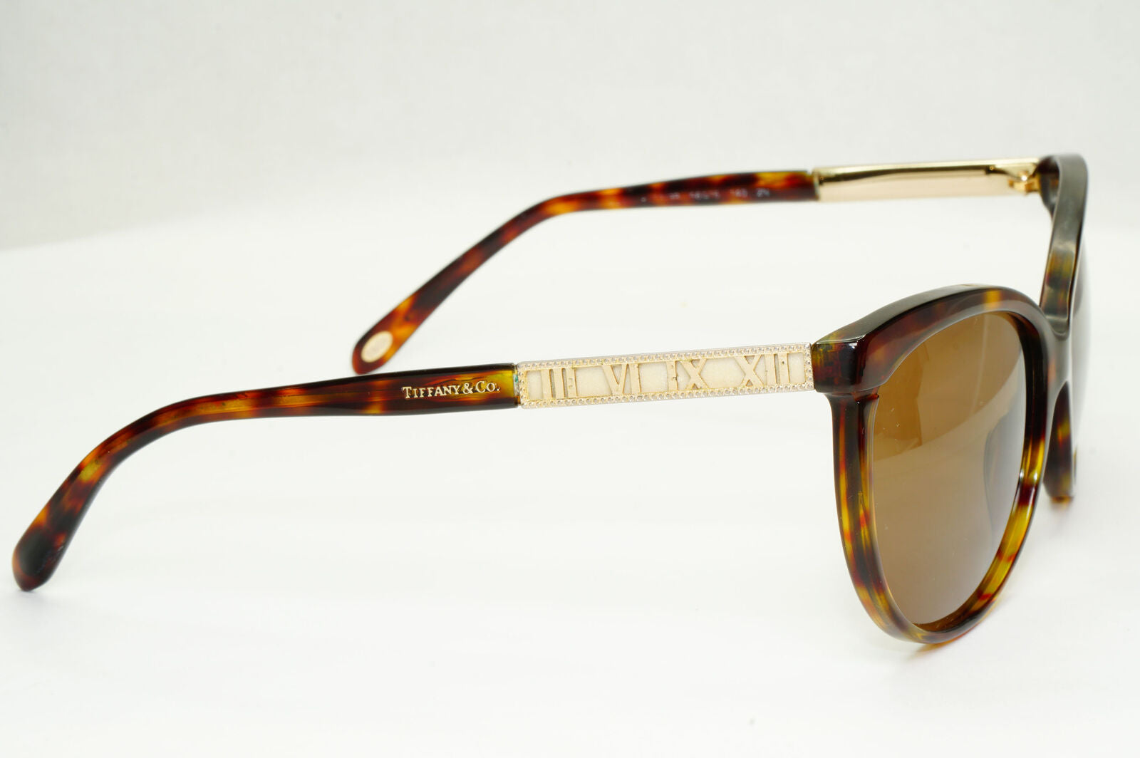 Tiffany & Co 2014 Sunglasses Roman Numerals Brown TF 4097 Atlas 8002/3B 310323