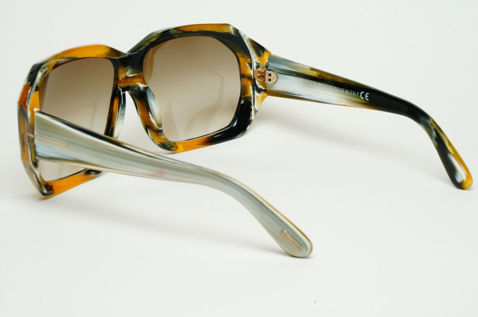 Tom Ford Sunglasses Oversized Square Brown Large Elise FT0266 TF 266 62F 070325