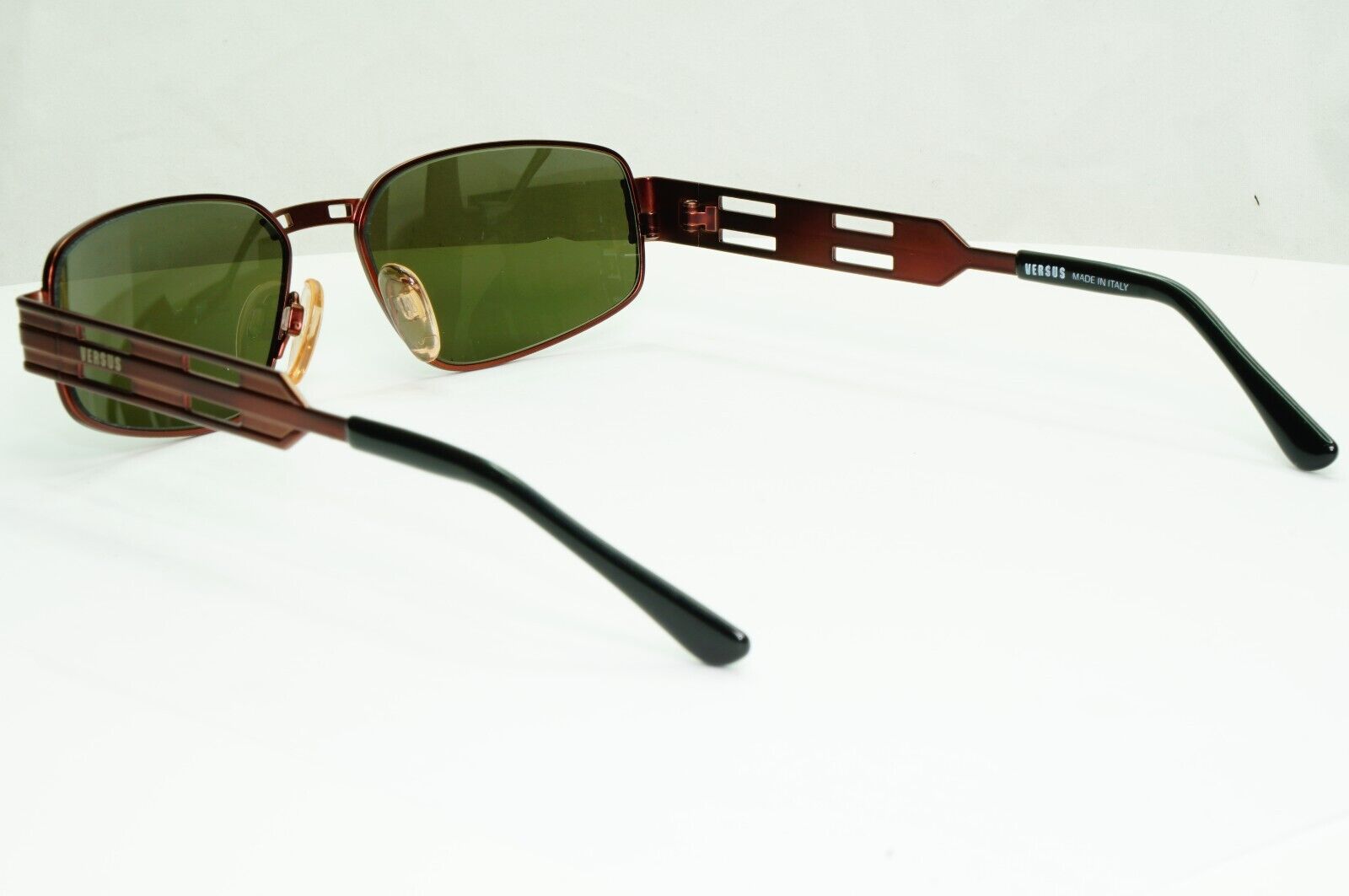 Versus Gianni Versace 1997 Sunglasses Vintage Brown Copper Green MOD R07 COL 87M