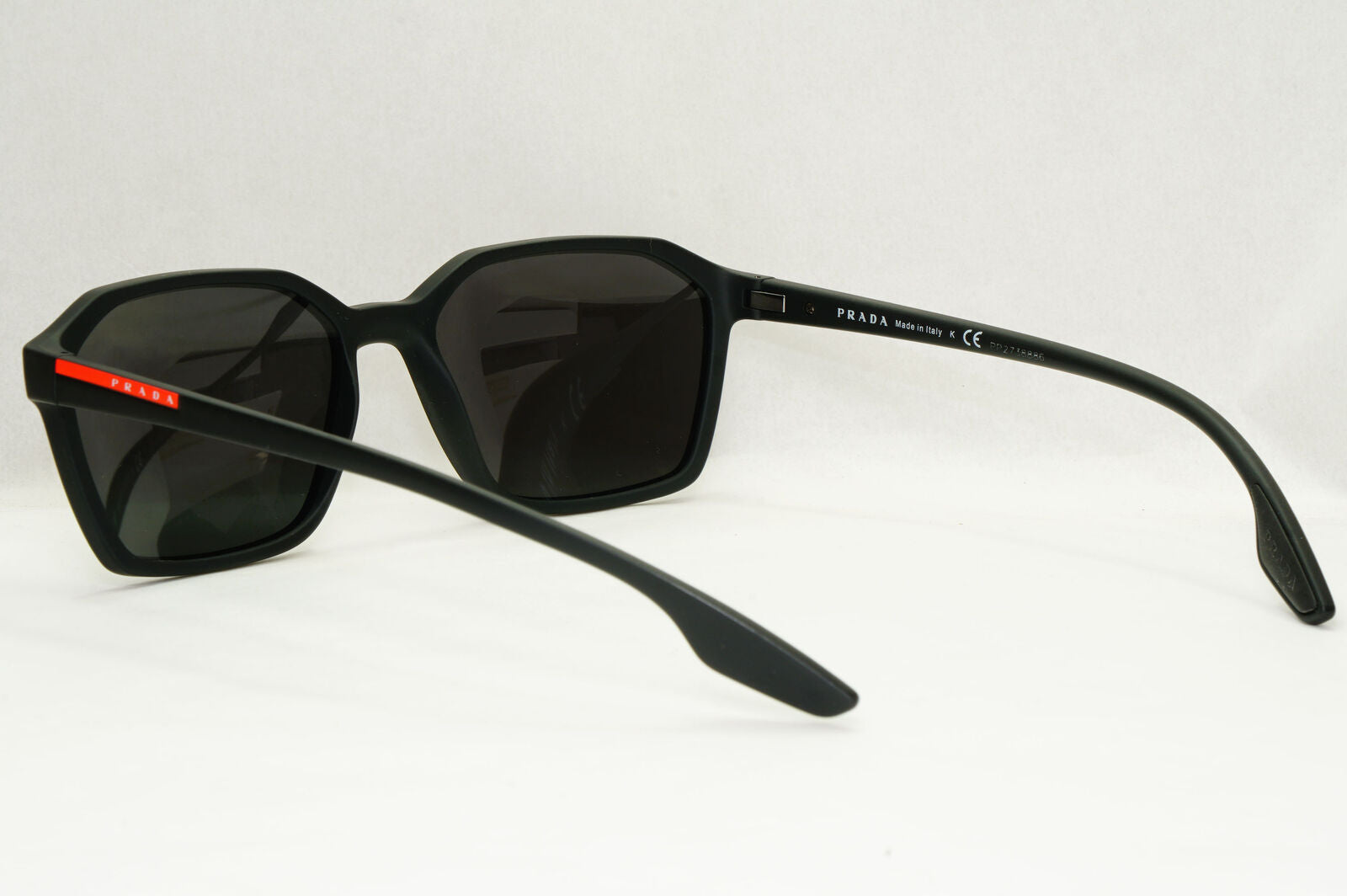Prada Sunglasses Black Matte Square Angular PS02MV VPS 02M DG0-1O1 55mm