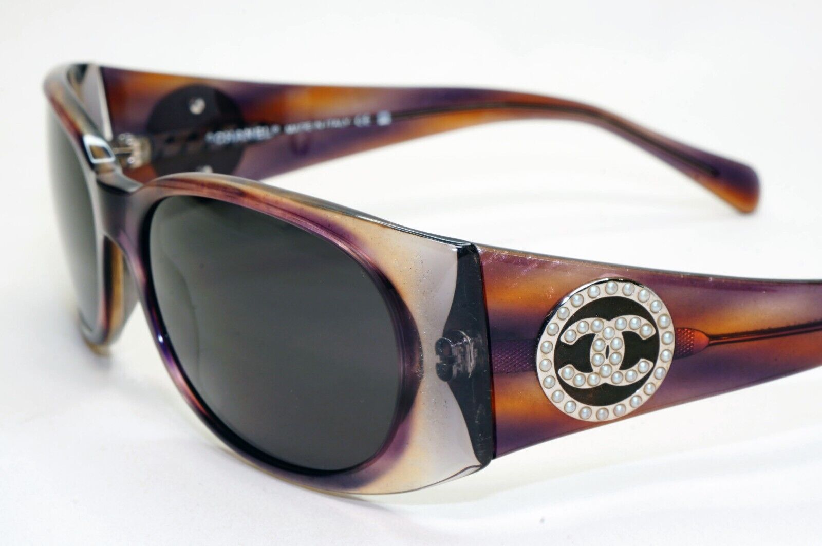 Chanel Sunglasses 2007 Vintage Pearl Brown Black 5082-H c.823/13 301024