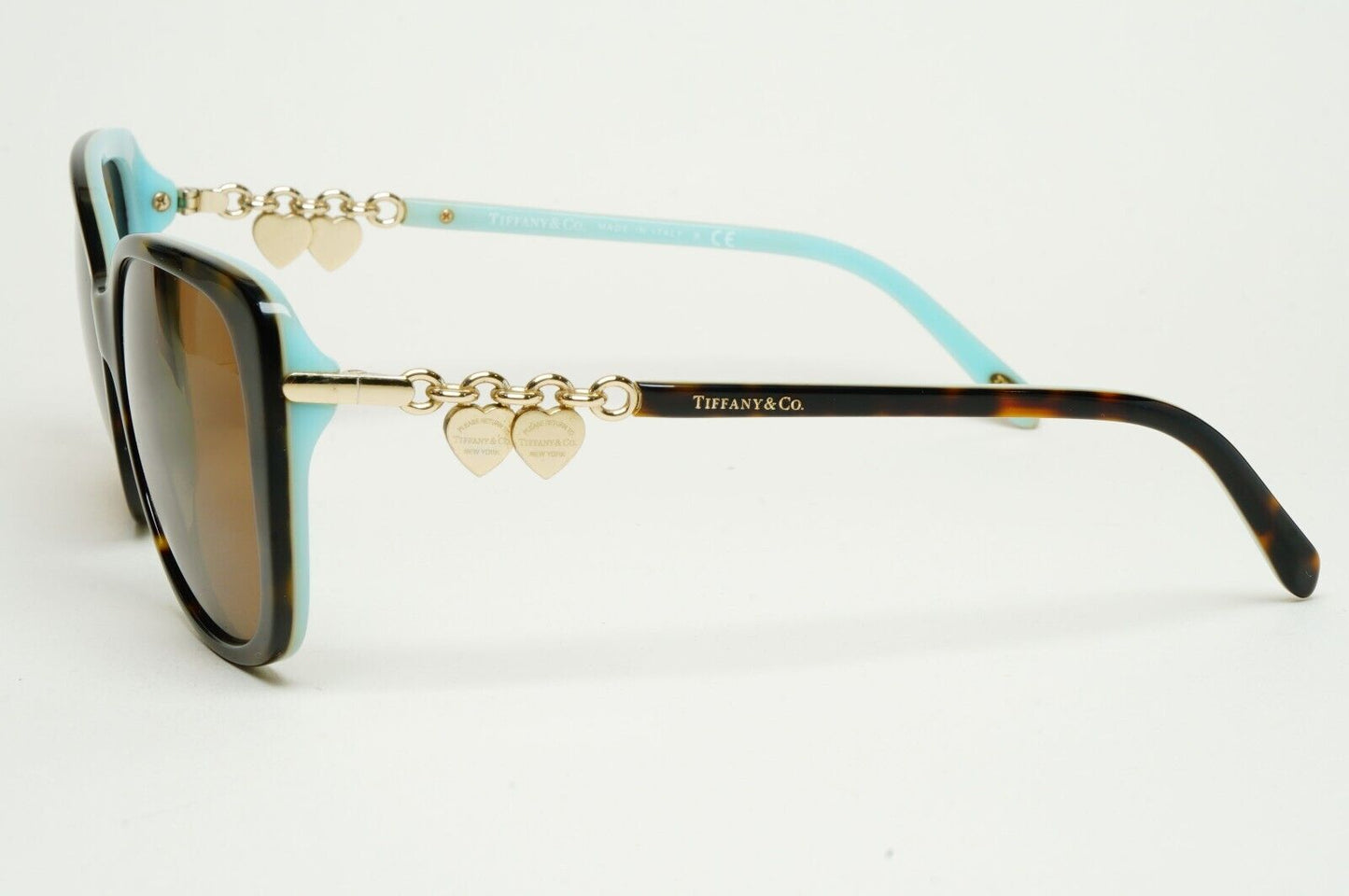 Tiffany & Co Sunglasses 2016 Gold Hearts Chain Brown TF 4129 8134/3B 170125