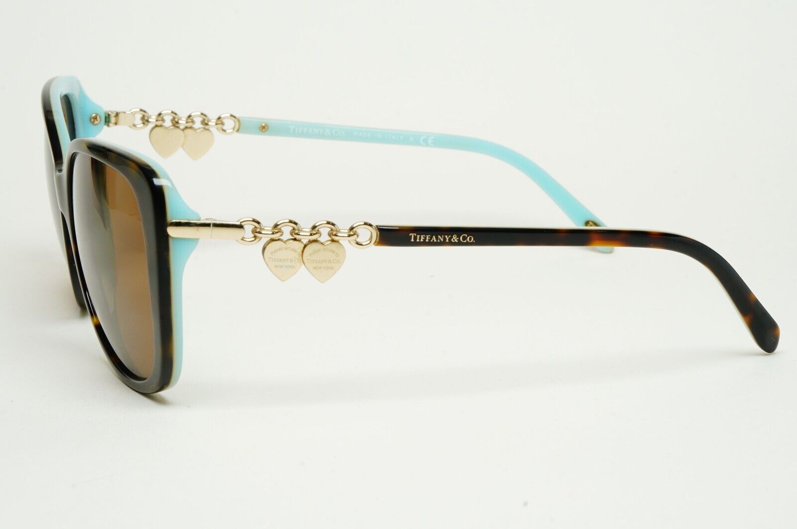 Tiffany & Co Sunglasses 2016 Gold Hearts Chain Brown TF 4129 8134/3B 170125