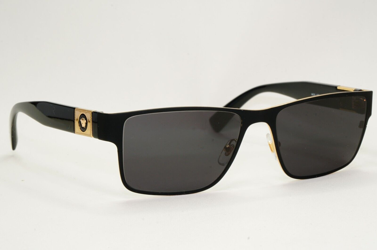 Versace Sunglasses Black Square Gold Medusa MOD VE 1274 1436 55mm