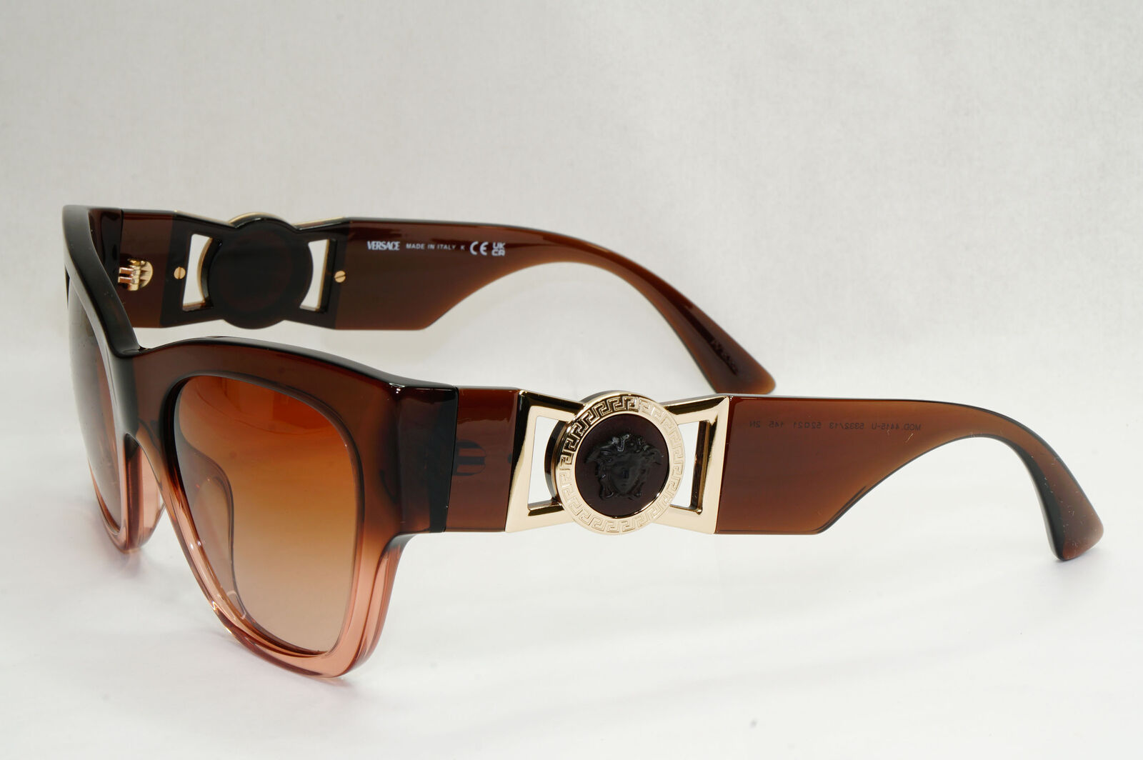 Versace Sunglasses Brown Gold Medus Square Transparent MOD VE 4415-U 5332/13